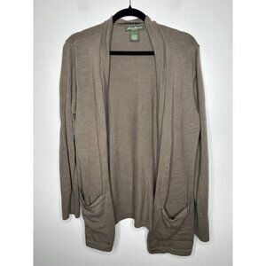 Eddie Bauer Cardigan Sweater Women’s Long Sleeve Pockets Dark Green Size XXL